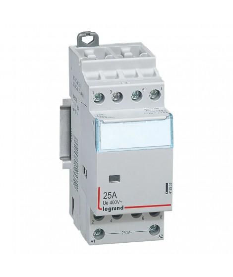 Contacteur de puissance bobine 230V~ - 4P - 400V~~ - 25 A - 4F - 2 modules