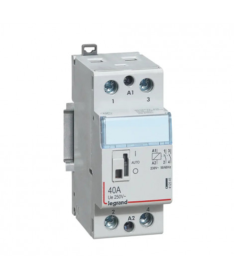 Contacteur de puissance CX³ bobine 230V~ - 2P 250V~ - 40A - 2F - 2 modules
