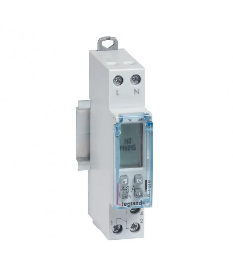 Inter horaire programmable journalier et hebdo standard 230V~ 1 sortie 16A