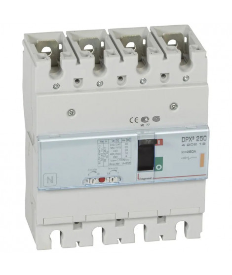 Disjoncteur magnétothermique DPX³250 pouvoir de coupure 25kA 400V~ - 4P - 250A