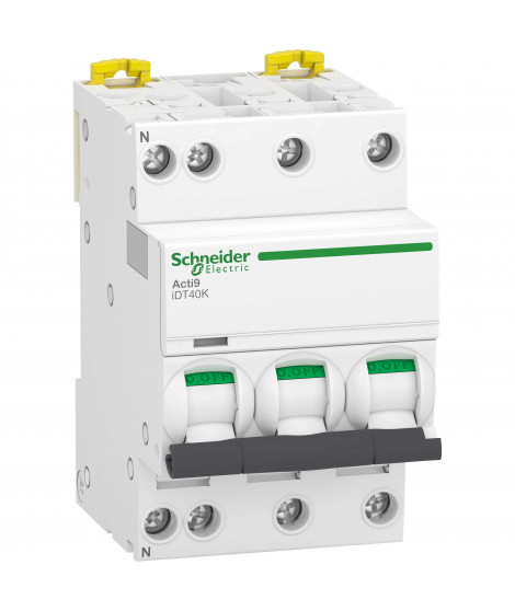 Acti9 iDT40K - Disjoncteur modulaire - 3P+N - 40A - Courbe C - 4500A/4