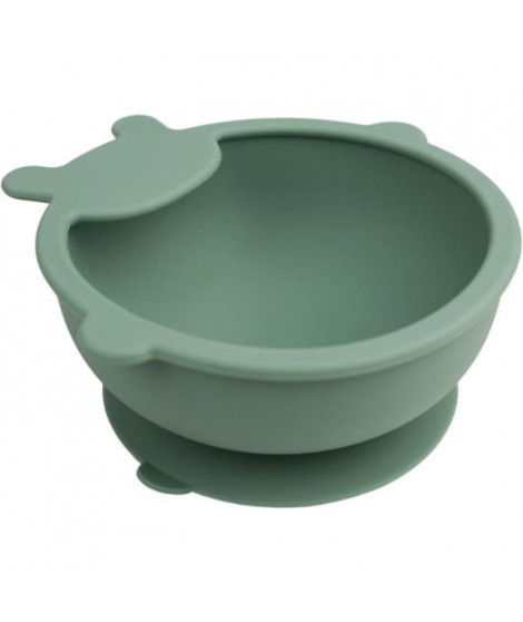 Bol ventouse - THERMOBABY - Silicone - Vert Cactus - Antidérapant et incassable