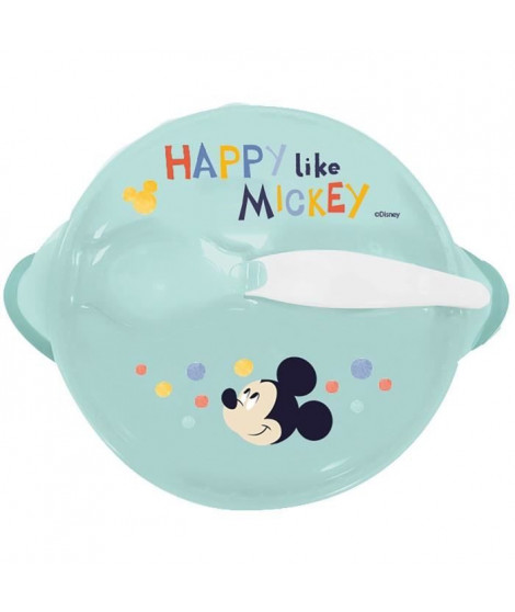 Bol hermétique avec ventouse et cuillere Mickey +10mois