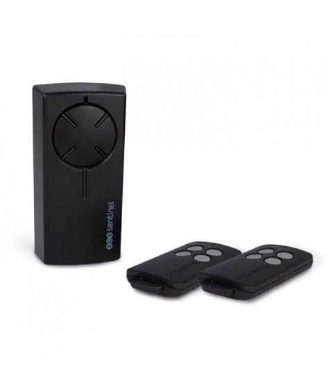 Kit récepteur radio universel SCS SENTINEL - 12/24V - Avec 2 télécommandes, boutons gris  - RadioGate Kit