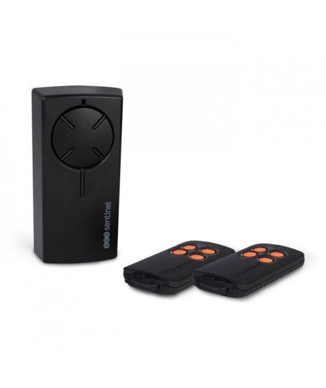 Kit récepteur radio universel SCS SENTINEL - 12/24V - Avec 2 télécommandes, boutons oranges  - RadioGate Kit