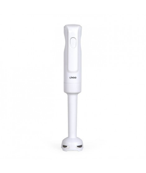 Mixeur plongeant - LIVOO - 300 W - 2 lames inox - 1 vitesse - Blanc