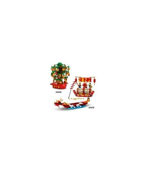 LEGO 40678 Le calendrier des fetes - Idée cadeau et jouet 2-en-1 pour le Nouvel An lunaire