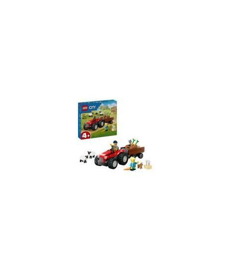LEGO City 60461 Tracteur agricole rouge avec remorque et moutons - Jeu pour enfants 4 ans