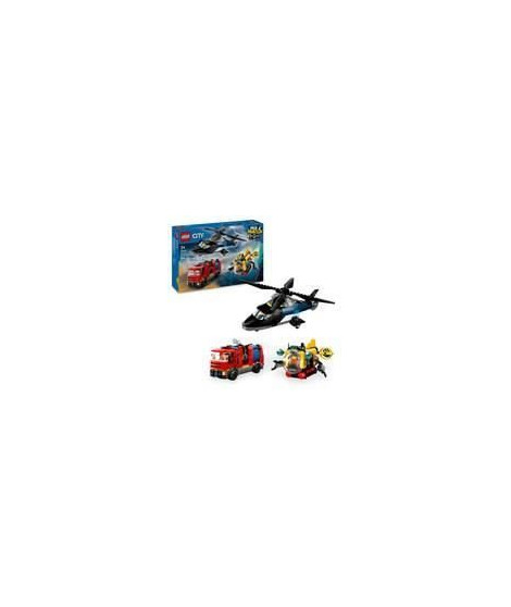 LEGO City 60462 Hélicoptere, camion de pompiers et sous marin modulable - Jouet des 7 ans