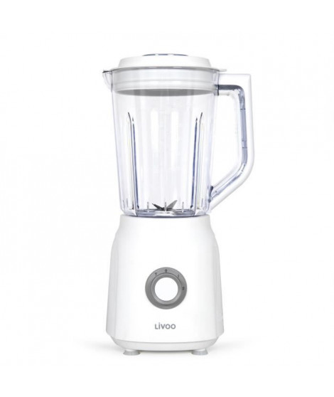 Blender - LIVOO - 1,5 L - 600 W - 22 000 tours/min - 2 vitesses - Turbo blanc
