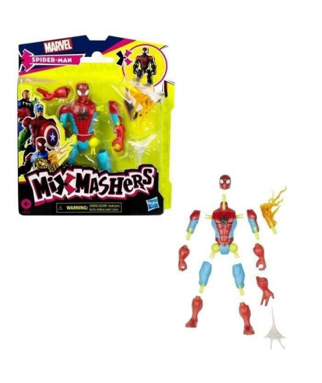MixMashers Marvel Spider-Man, figurine Spider-Man a mélanger et combiner avec accessoires