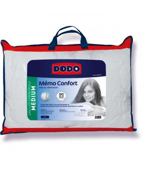 DODO - Oreiller Memo confort - 40 x 55 cm - Blanc