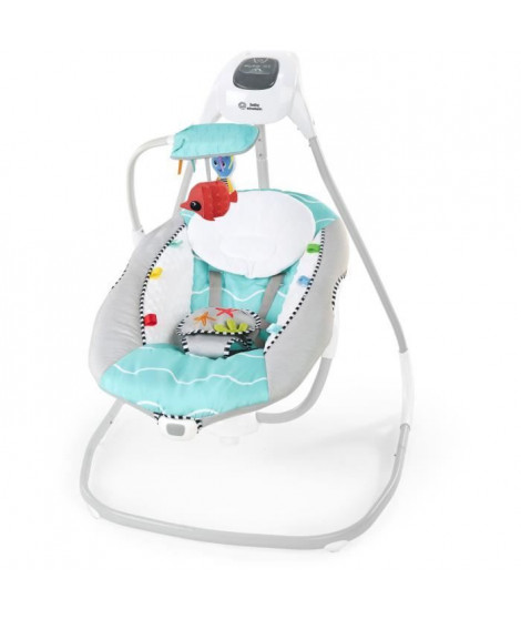 BABY EINSTEIN Balancelle Ocean Explorers, légere et compacte, siege pivotant a 180°, jouets inclus, modele Curious Comfort