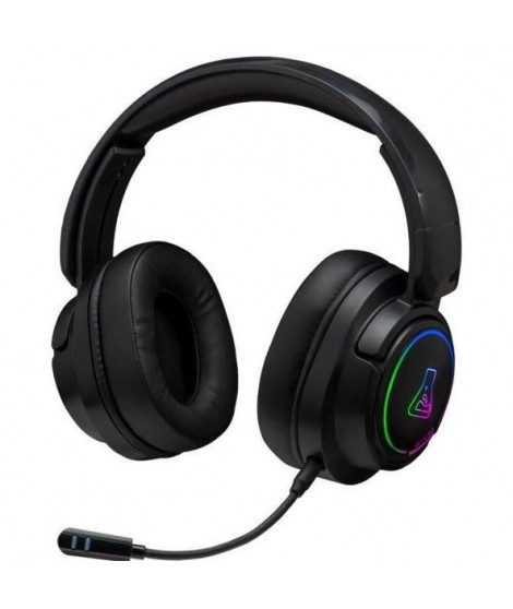 Casque Gamer sans fil - The G-Lab - KORP IRIDIUM - Microphone - RGB - PC/PS4/Xbox One - Noir
