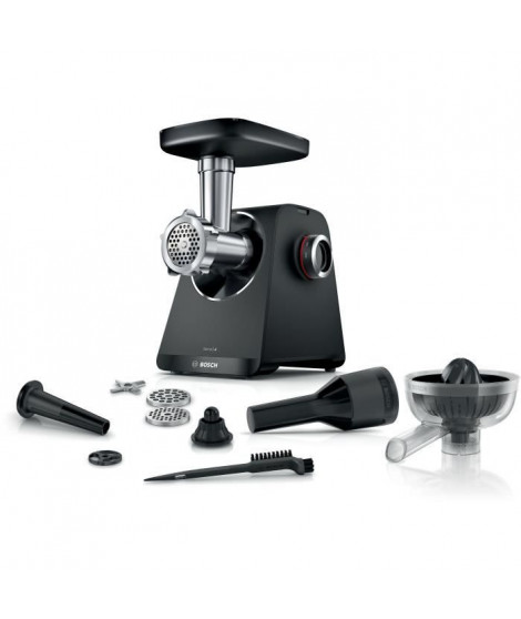 Hachoir a viande Série 4 - BOSCH - MFWS430B - 3 grilles de hachoir - Marche arriere - Noir