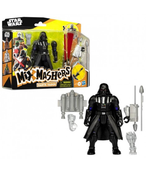 MixMashers Dark Vador, figurine 12 cm deluxe personnalisable a mélanger et combiner avec accessoires, Star Wars, Des 4 ans