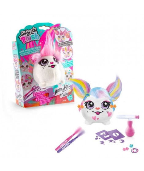 Canal Toys - Airbrush Plush - Mini peluche Hair'iffic a coiffer et décorer avec feutres - AIR 038 - Modele peluche aléatoire