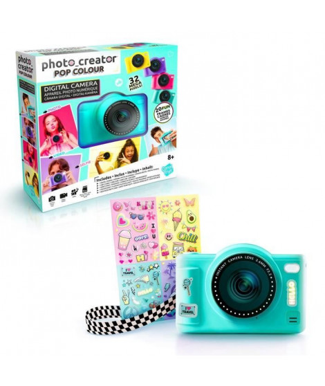 Canal Toys - Photo Creator -Appareil Photo Numérique Pop Couleur Vert- Avec carte SD 32Go incluse