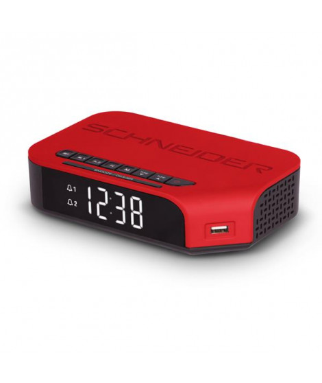 SCHNEIDER - Radio-réveil GMSC310ACLRED