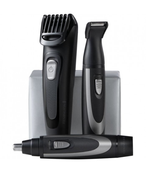 Kit pour la barbe - REMINGTON - The Works - Tondeuse auto-affûtée - Peigne réglable - Autonomie 45 min - USB
