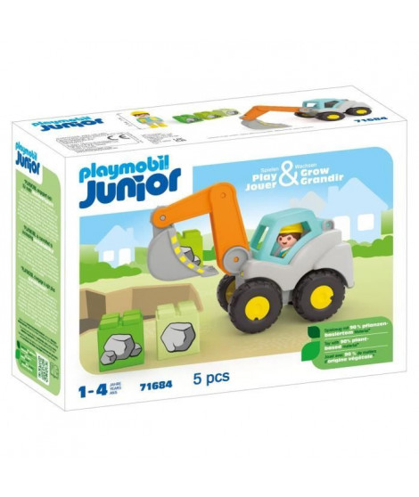 PLAYMOBIL Junior 71684 Pelleteuse, Pour bébé, Des 12 mois