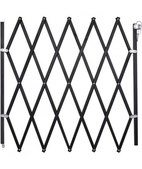 Barriere bois noir animaux - NORDLINGER PRO - Stop'Fix - Extensible 0,60-1,10m - Rapide a poser