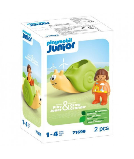 PLAYMOBIL JUNIOR 71699 Enfant avec escargot a bascule Junior
