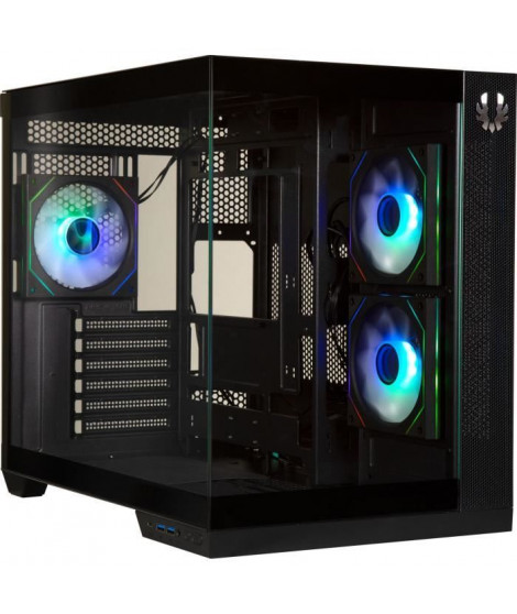 Boîtier PC - BITFENIX - Triton - Cube - ATX - Noir - Verre trempé - USB-C et A-RGB