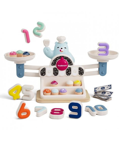Ours Yummy Balance - TOP BRIGHT - Cupcakes - Plateaux de Balance - Équilibre - Chiffres - Comptage