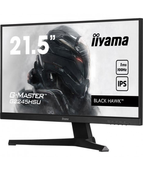 Écran PC - IIYAMA - G2245HSU-B2 - 22,5 FHD - IPS - 100Hz - 1ms - HDMI/DP/USB HUB - Noir