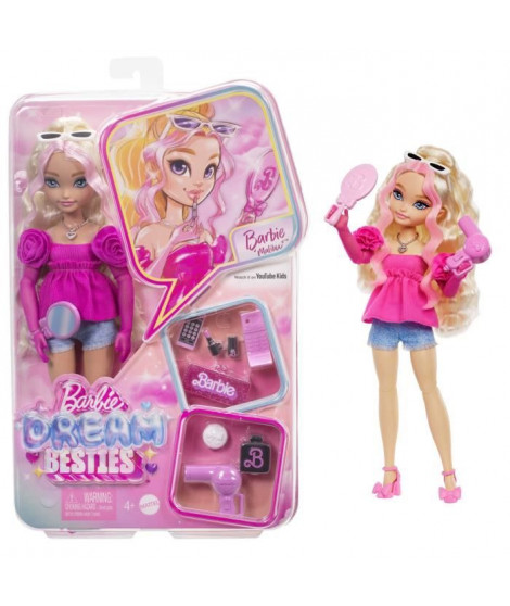 BARBIE équipe de Reve « Malibu »-Poupée et 8 accessoires - Barbie - HYC21
