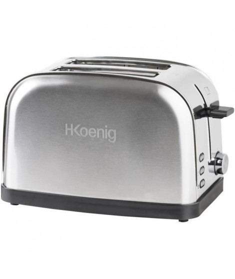 Grille-pain deux tranches - HKoeNIG - TOS7 - 850 W - Acier inoxydable
