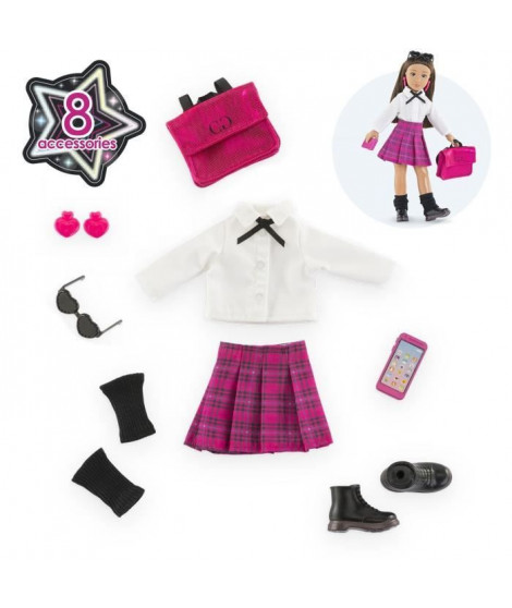 Accessoires poupée - COROLLE - Dressing College Anglais - 8 accessoires - des 4 ans