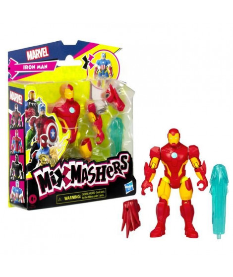 MixMashers Iron Man, figurine 12 cm personnalisable a mélanger et combiner avec accessoires, Marvel, des 4 ans