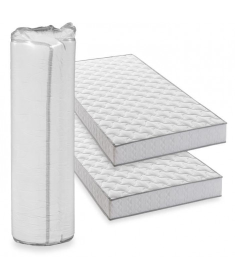 Lot de 2 matelas - 90 x 190 cm - Mousse - 14 cm - 5 zones de confort -  DEKO DREAM - Hahtuva