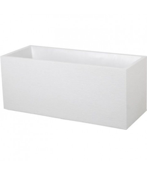 EDA Jardiniere Graphit - 99,5 x 39 x H 43 cm - 97,6 L - Blanc cérusé