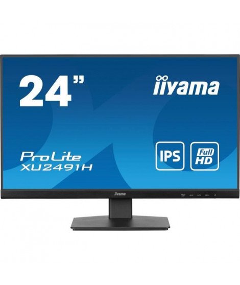 Écran PC - IIYAMA - XU2491H-B1 - 23,8 FHD - IPS - 100Hz - 0,5ms - HDMI/DP - VESA 100x100 - Noir