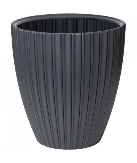 Pot de fleurs - Garden ID - Fancy - 40 x 42 cm - Pour jardin, balcons ou intérieurs - Anthracite