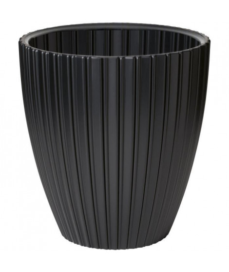 Pot de fleurs - Garden ID - Fancy - 40 x 42 cm - Pour jardin, balcons ou intérieurs - Noir