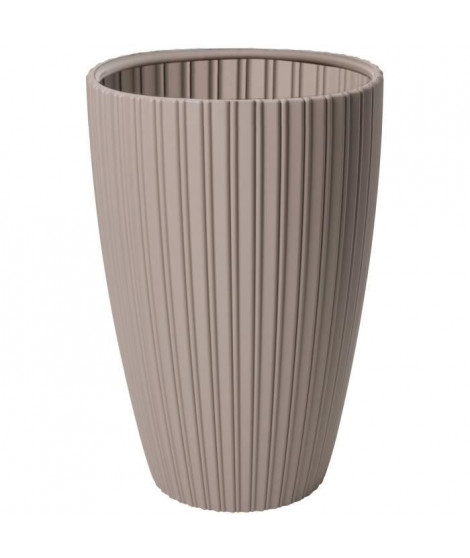 Pot de fleurs - Garden ID - Fancy - 40 x 58 cm - Pour jardin, balcons ou intérieurs - Taupe