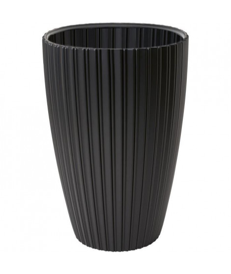 Pot de fleurs - Garden ID - Fancy - 40 x 58 cm - Pour jardin, balcons ou intérieurs - Noir