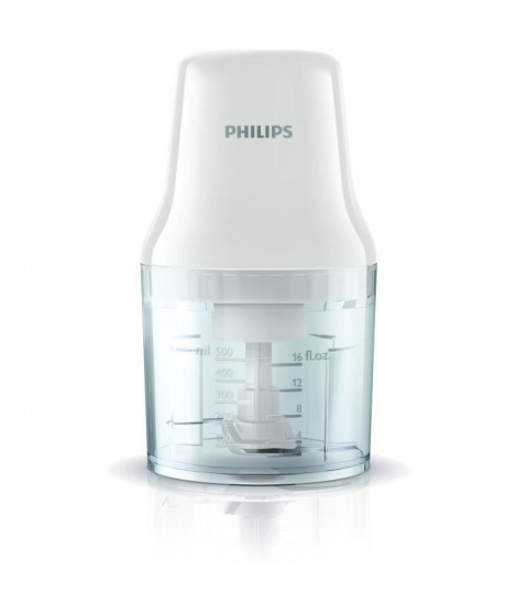 Hachoir éléctrique - PHILIPS - HR1393/00 - 450 W - 0,7 L - 2 lames - Blanc