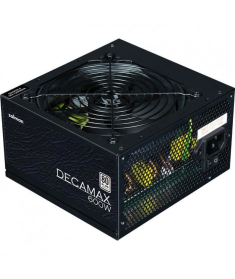 Alimentation PC - ZALMAN - DecaMax 600W - 80+ - Non modulaire - Ventilateur 120mm - Noir