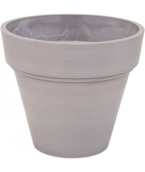 Pot - MEGA COLLECTIONS - Ecostone Planter - Ø 35 cm - H 30 cm - Taupe