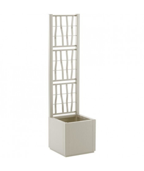 Bac a fleur - ETHICA - Craie - Carré avec treillis - 38 L - STEFANPLAST