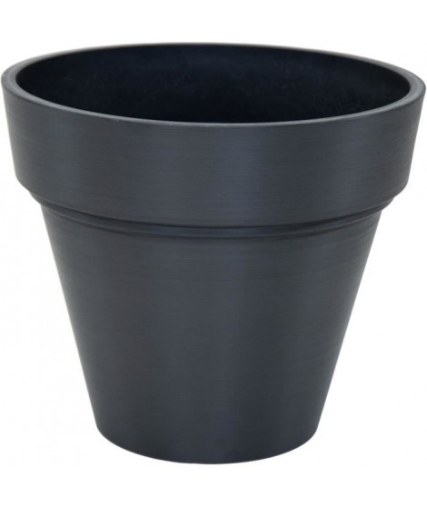Pot - MEGA COLLECTIONS - Ecostone Planter - Ø 55 cm - H 51 cm - Noir