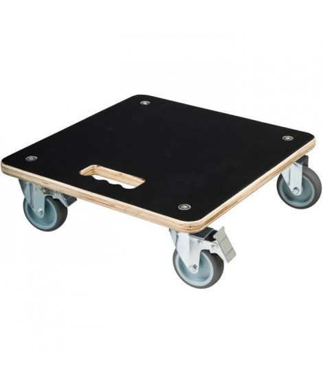 Nature Chariot a plantes carré 38x38 cm noir bois 446407
