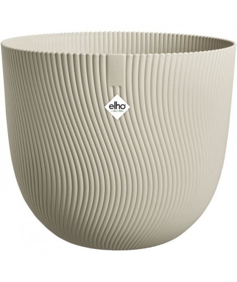 Pot de fleurs - ELHO - Sereh Rond 30 - Beige - L 30 x B 29.5 x H 25 cm - 100% recyclé