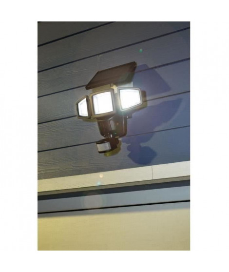 Projecteur Solaire 3 Tetes GALIX G4442 - 1500 Lumens - 182 LED SMD - Mode AUTO ou Marche Forcée