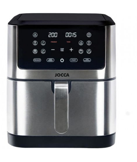 Friteuse sans huile - JOCCA - 2193 - 8L - 1800 W - 30,3 x 38,3 x 35,1 cm - Acier inoxydable